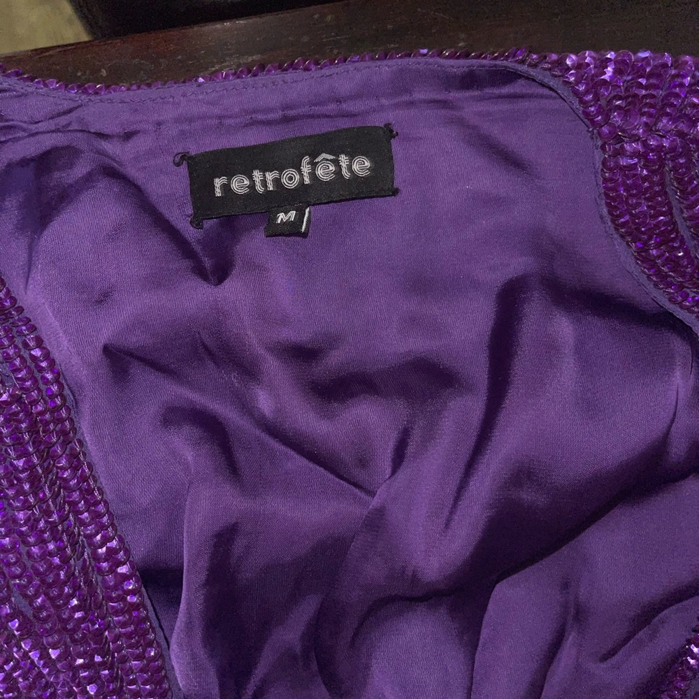 Retrofete Purple Mini Dress - Picture 5 of 7